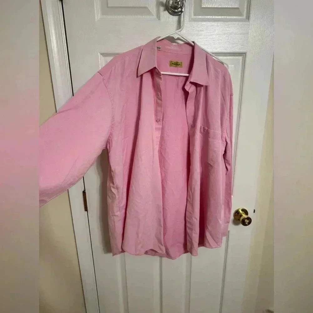 GORGEOUS Paul Stuart mens XLL pink button up casual cotton shirt EUC